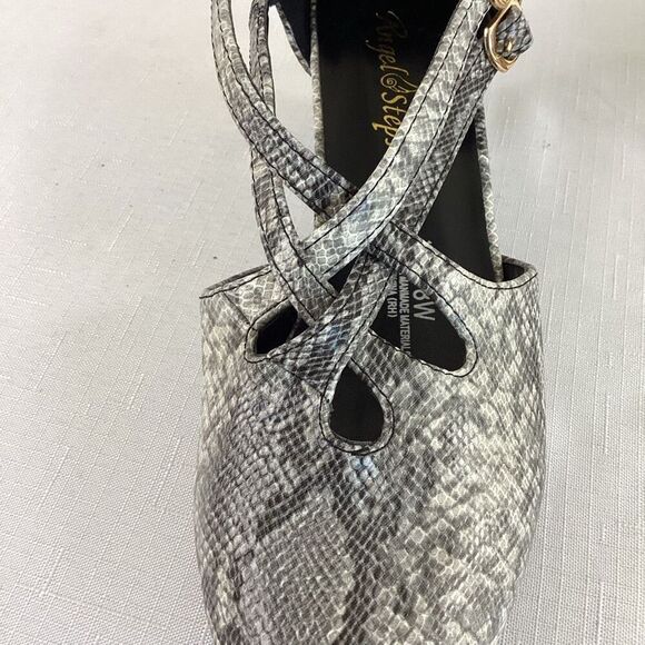 Angel Steps Closed Toe Mock Animal Pattern Short Heel Pump Size 8 NWOT - Picture 2 of 9